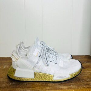 Adidas Women's NMD V2 Cloud White Gold Metallic 6.5